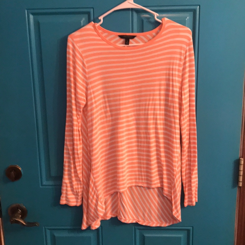Banana Republic Peach/white stripe high low top